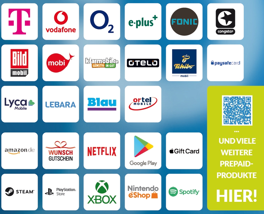 Prepaid-Services direkt über Ihr bestehendes Kassensystem verkaufen!